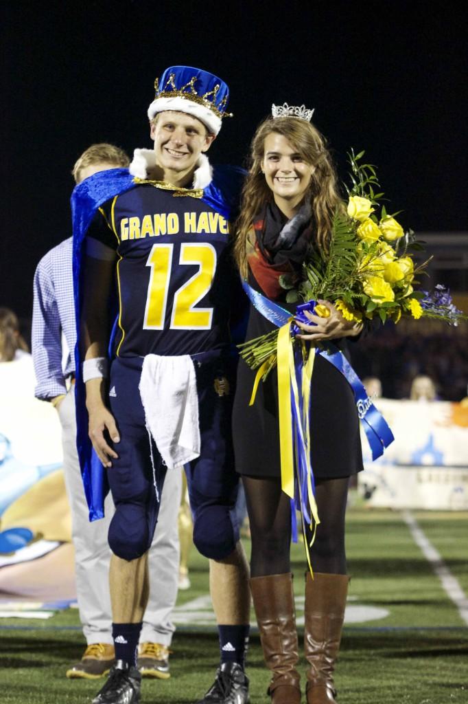 Homecoming King and Queen Karl Johnson and Sarah Herndl.  (Hoffman)